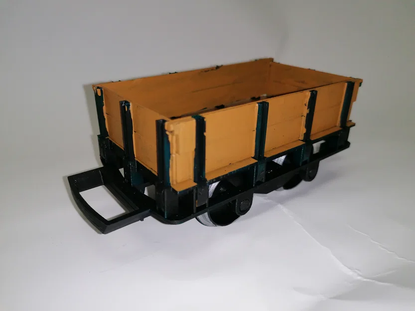 Mô hình toa xe lửa (Low side wagon) in 3D cho đường sắt sân vườn - Image 4