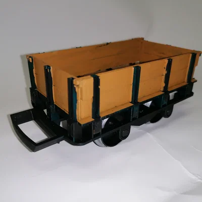Mô hình toa xe lửa (Low side wagon) in 3D cho đường sắt sân vườn