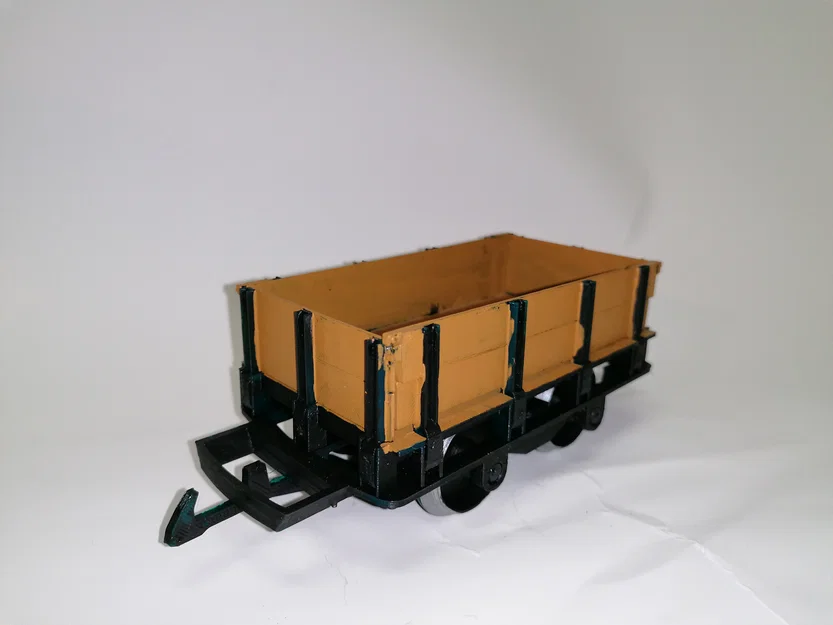 Mô hình toa xe lửa (Low side wagon) in 3D cho đường sắt sân vườn - Image 5