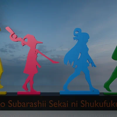 Mô hình trang trí nhân vật anime Konosuba đẹp mắt để in 3D