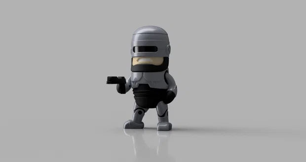Mô hình Mini Robocop: Món đồ trang trí 3D cực chất cho fan hâm mộ - Image 1
