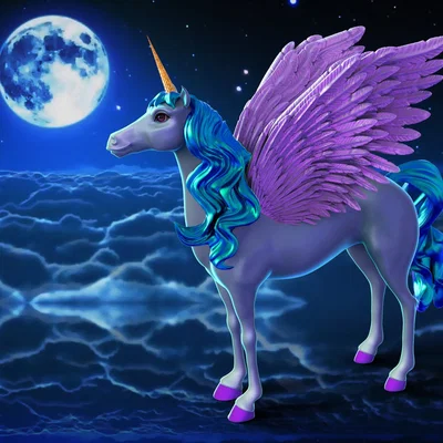 Alicorn Uy Nghi (Kỳ Lân Bay) - Majestic Alicorn (Flying Unicorn)