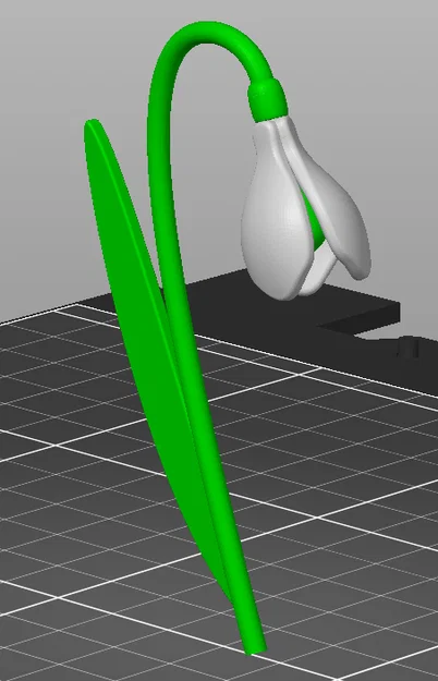 Mô hình hoa giọt tuyết Snowdrop 3D đẹp mắt - Dễ in cho mọi máy in - Image 1