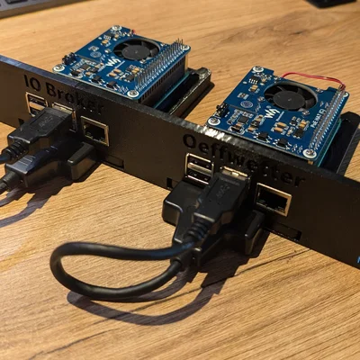 10-Zoll Raspberry Pi 4 & SSD Rack Mount (Bộ mặt trước rack 10-inch)