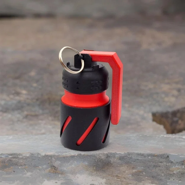 Hộp Móc Khóa Cất Đồ Hình Lựu Đạn (Grenade Stash Keychain Container) - Image 4