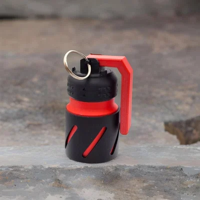 Hộp Móc Khóa Cất Đồ Hình Lựu Đạn (Grenade Stash Keychain Container)
