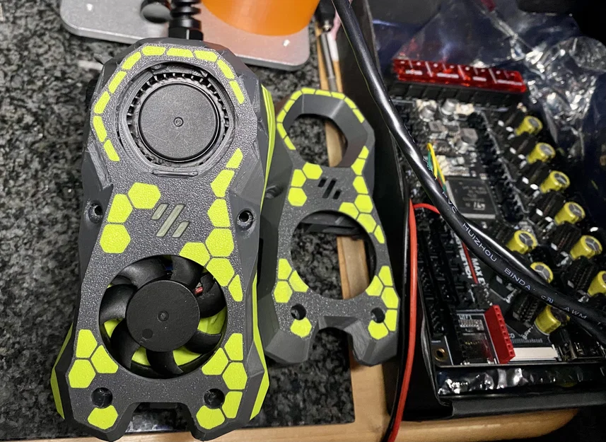 Mặt và mount KNOMI cho Voron Stealthburner – HEX design (NEW) - Image 2