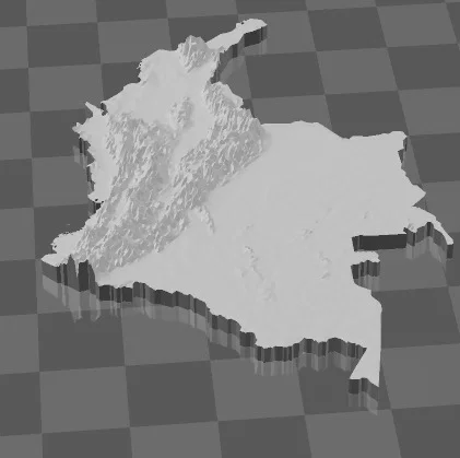 Mô hình bản đồ địa hình 3D Colombia chi tiết chất lượng cao - Image 1