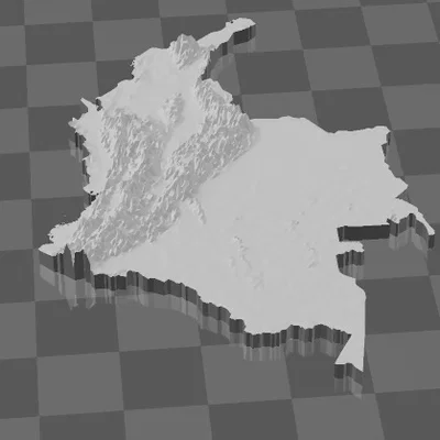 Mô hình bản đồ địa hình 3D Colombia chi tiết chất lượng cao