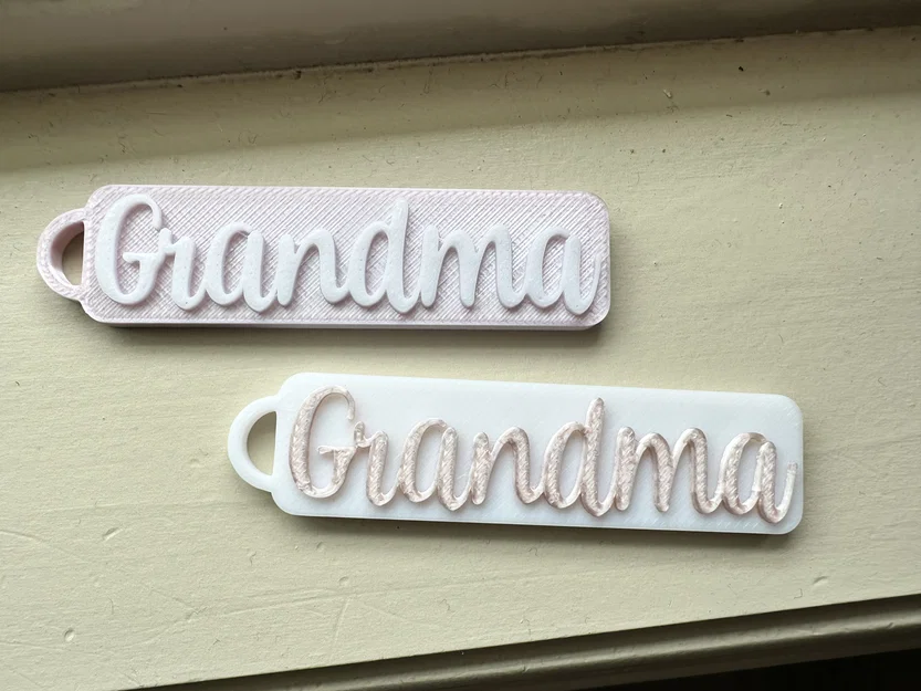Móc khóa Grandma (Bà) – Món quà ý nghĩa tự in 3D - Image 1