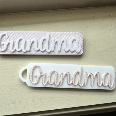 Móc khóa Grandma (Bà) – Món quà ý nghĩa tự in 3D