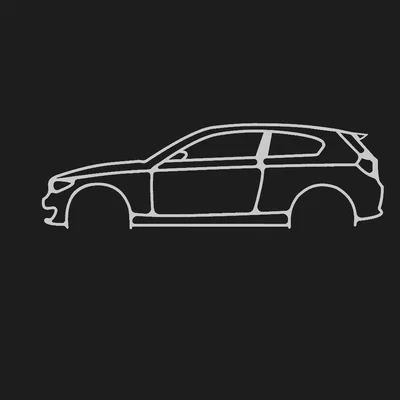 BMW E81 Silhuette - Silhouette trang trí treo tường