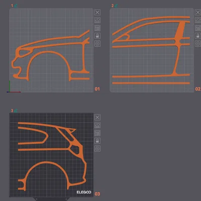 BMW E81 Silhuette - Silhouette trang trí treo tường