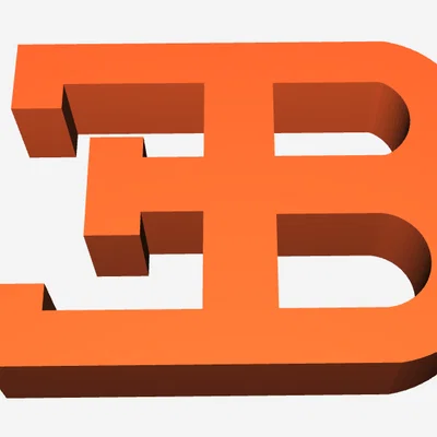Mô hình logo Bugatti "B" in 3D cực chất cho người yêu xe