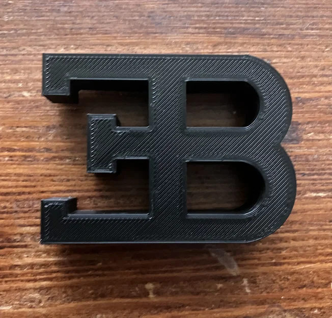 Mô hình logo Bugatti "B" in 3D cực chất cho người yêu xe - Image 2