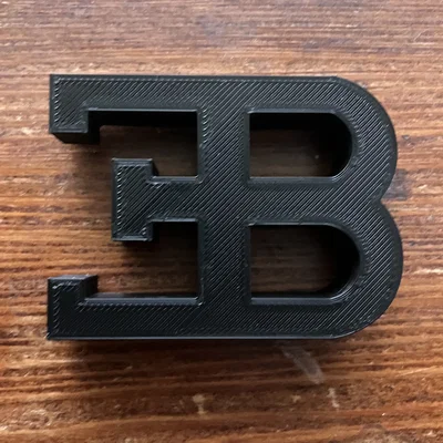 Mô hình logo Bugatti "B" in 3D cực chất cho người yêu xe