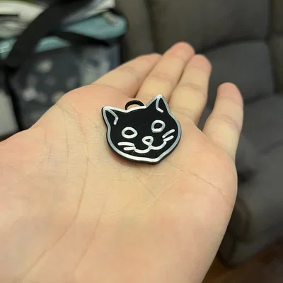 Móc khóa hình mèo dễ thương in 3D - Phụ kiện đáng yêu