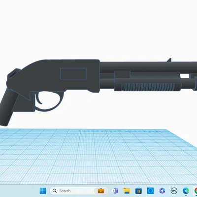 Mô hình súng Shotgun cho nhân vật lắp ráp (Lego Shotgun)