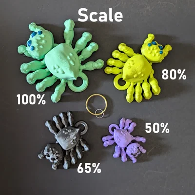 Nhện Nhảy Khớp Nối (Articulated) – Bản Móc Khóa Keychain