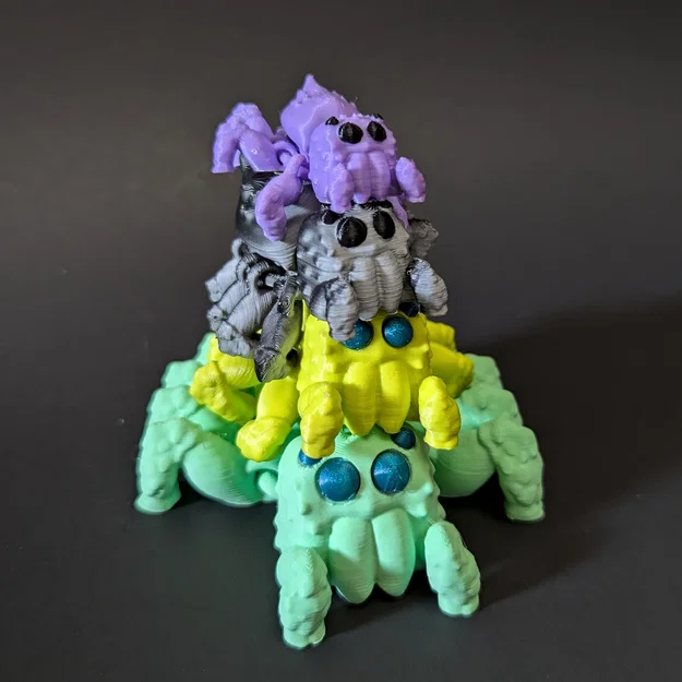 Nhện Nhảy Khớp Nối (Articulated) – Bản Móc Khóa Keychain - Image 3