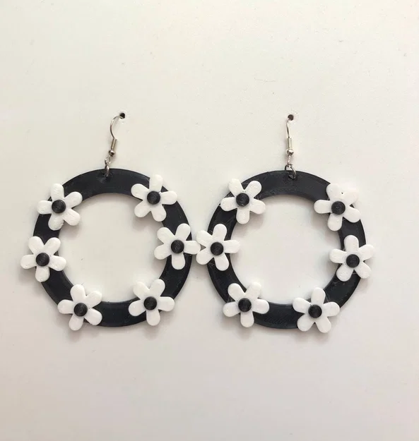 Bông tai hoa tách rời – Earring flower split part (pendientes flores) - Image 1