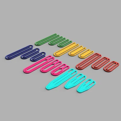 Bộ Kẹp Giấy (Paper Clip Assortment) In 3D