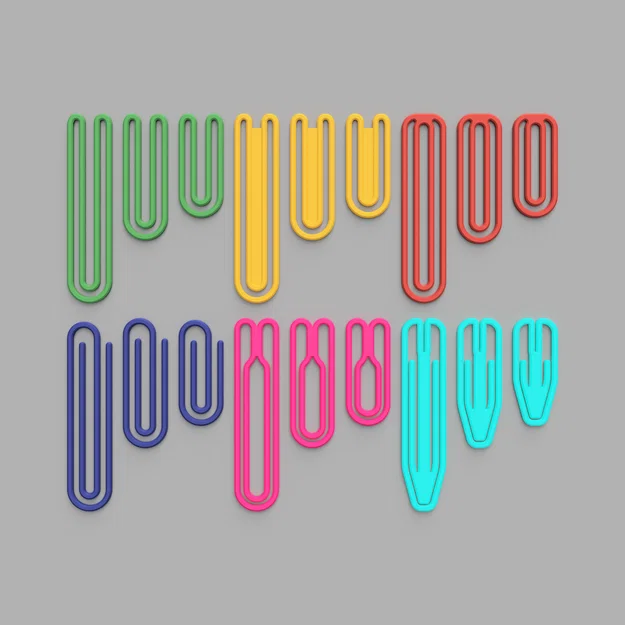 Bộ Kẹp Giấy (Paper Clip Assortment) In 3D - Image 5