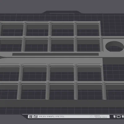 Đế Gridfinity 2x9 cho máy in 3D Bambu Lab P1S siêu gọn gàng