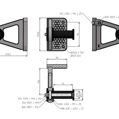 Giá đỡ spool có bearing cho IKEA BESTA PAX