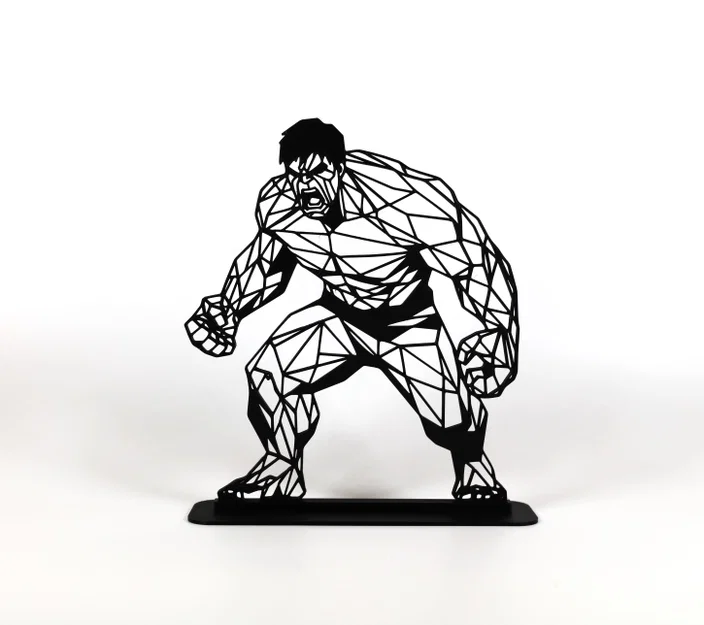 Geometric Low Poly Incredible Hulk – Hulk low poly hình học (kèm stand) - Image 1
