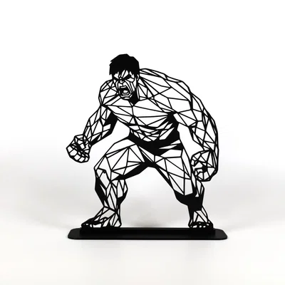 Geometric Low Poly Incredible Hulk – Hulk low poly hình học (kèm stand)