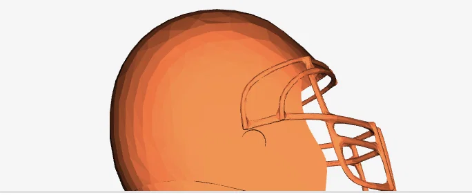 Mô hình mũ bảo hiểm bóng bầu dục (football helmet) để in 3D - Image 1