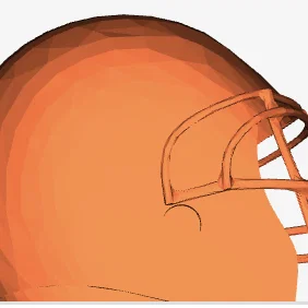 Mô hình mũ bảo hiểm bóng bầu dục (football helmet) để in 3D