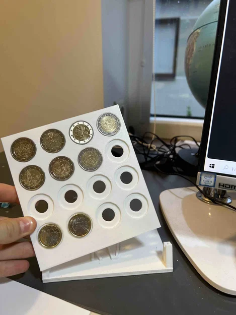 Khay trưng bày tiền xu 2 Euro 3D - Lưu trữ 16 đồng xu tiện lợi - Image 3