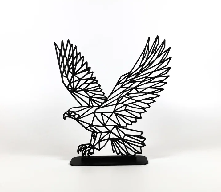 Đại Bàng Low Poly Hình Học (Geometric Low Poly Eagle) - Image 1