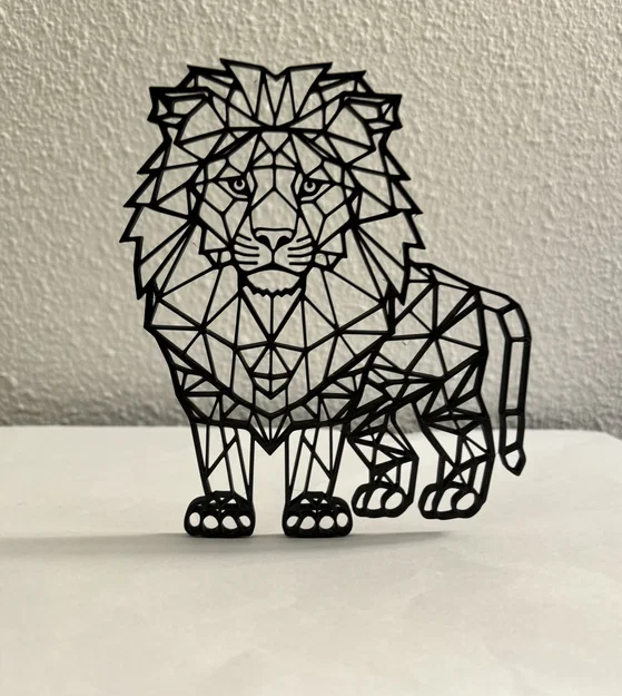 Mô hình trang trí Sư tử hình học Geometric Lion nghệ thuật - Image 1