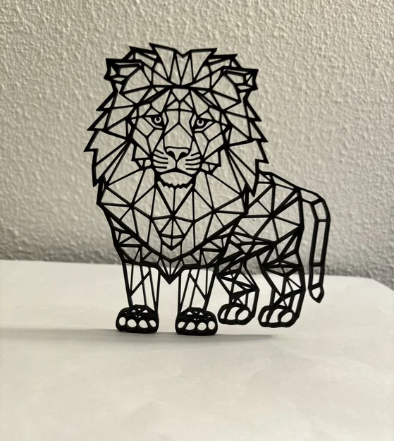 Mô hình trang trí Sư tử hình học Geometric Lion nghệ thuật - Image 2