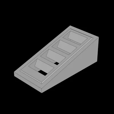 Mẫu gạch dốc 2x1 kiểu lưới tương thích Lego - Tải file in 3D