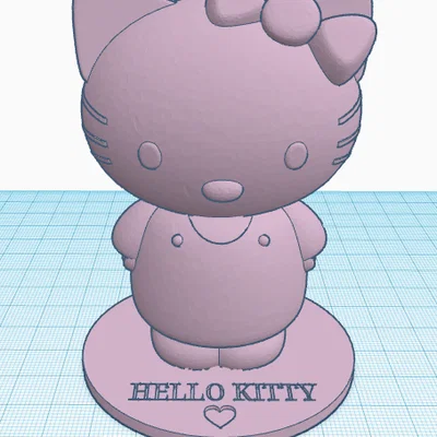 Mô hình 3D Hello Kitty xinh xắn cho không gian trang trí của bạn