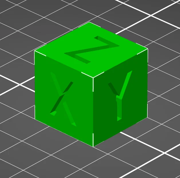 Khối lập phương hiệu chuẩn máy in 3D 20x20x20mm (XYZ Calibration Cube) - Image 1
