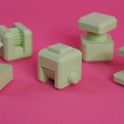 Cụm Cube Cơ Cấu In 3D (3D Printed Mechanism Cubes)
