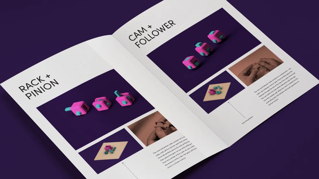 Cụm Cube Cơ Cấu In 3D (3D Printed Mechanism Cubes) - Image 5