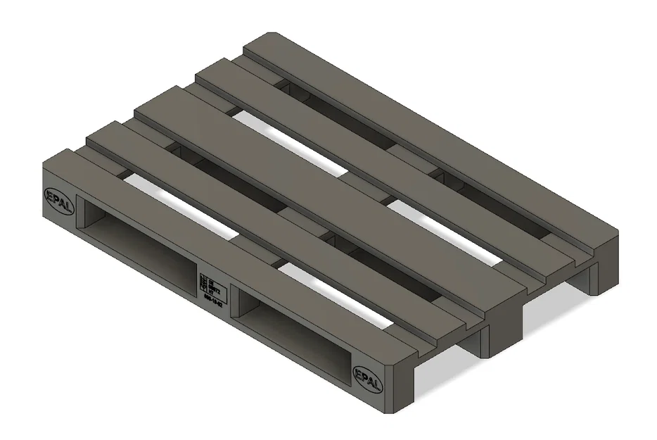 Mô hình Pallet gỗ tiêu chuẩn EPAL - File STL in 3D chi tiết - Image 1