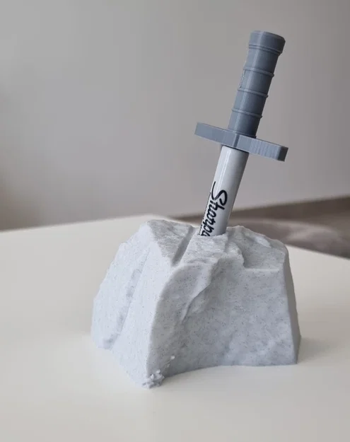 Đế cắm bút hình tảng đá huyền thoại cho Sharpie Sword - Image 1