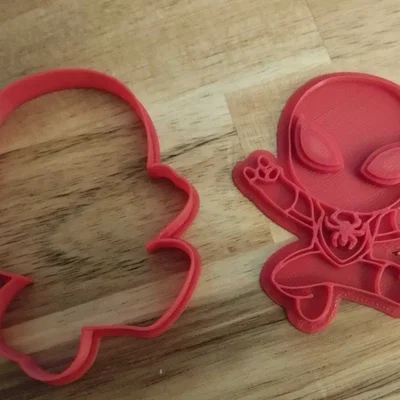 Khuôn cắt và tạo hình bánh quy Spiderman dễ thương in 3D
