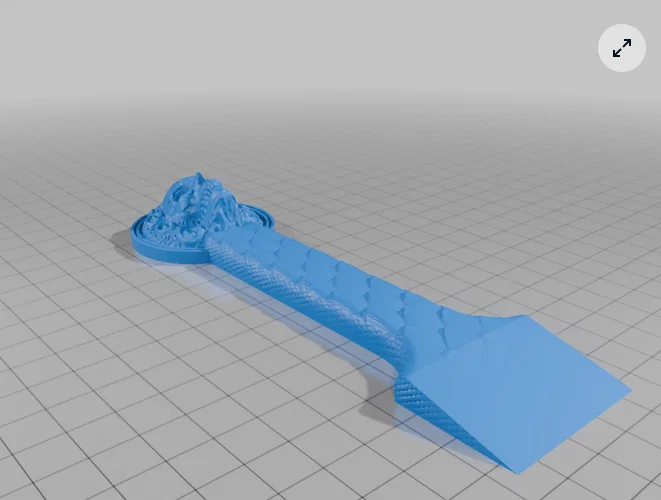 Dụng cụ cạo bàn in 3D Rồng và Đầu lâu Memento Mori cực chất - Image 1