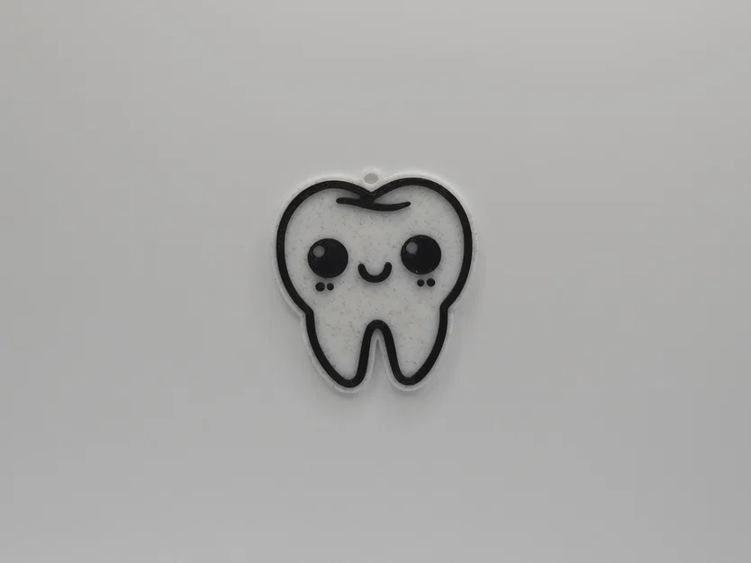 Móc khóa chiếc răng hoạt hình dễ thương (Cute Tooth Keychain) - Image 1