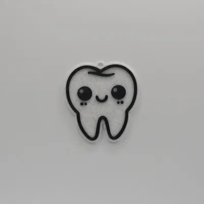 Móc khóa chiếc răng hoạt hình dễ thương (Cute Tooth Keychain)