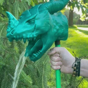 Đầu Rồng Phun Nước Trang Trí Sân Vườn (In 3D Không Cần Support)