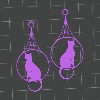 Bông tai hình mèo (Earrings cat)